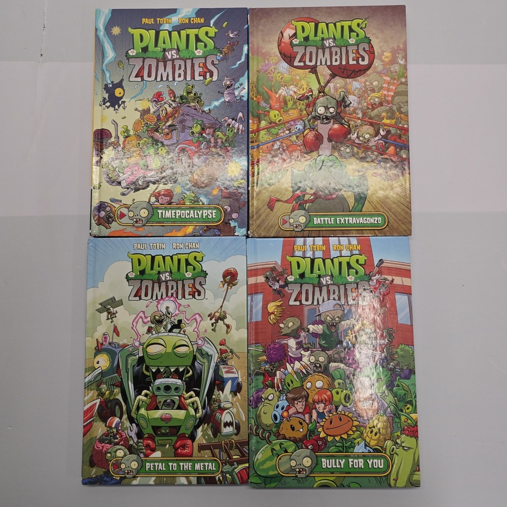Plants vs Zombies Graphic Novel Lot of 4 Tobin Chan Dark Horse Comics Hardcover